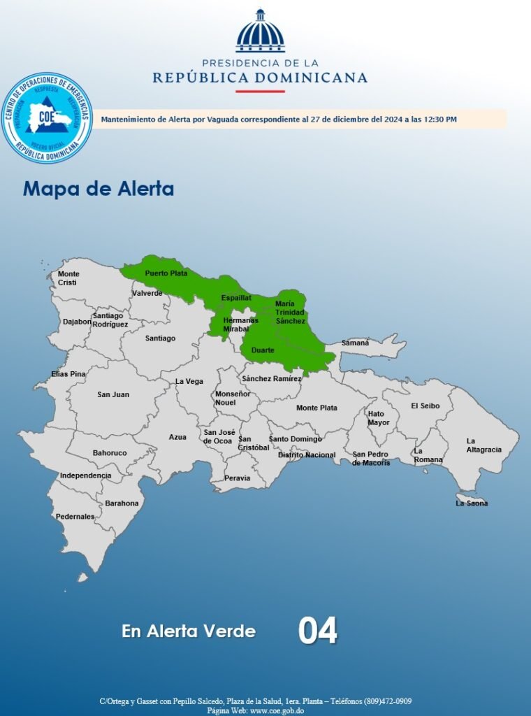 Cuatro provincias se mantienen en alerta verde por vaguada Cuatro provincias se mantienen en alerta verde por vaguada