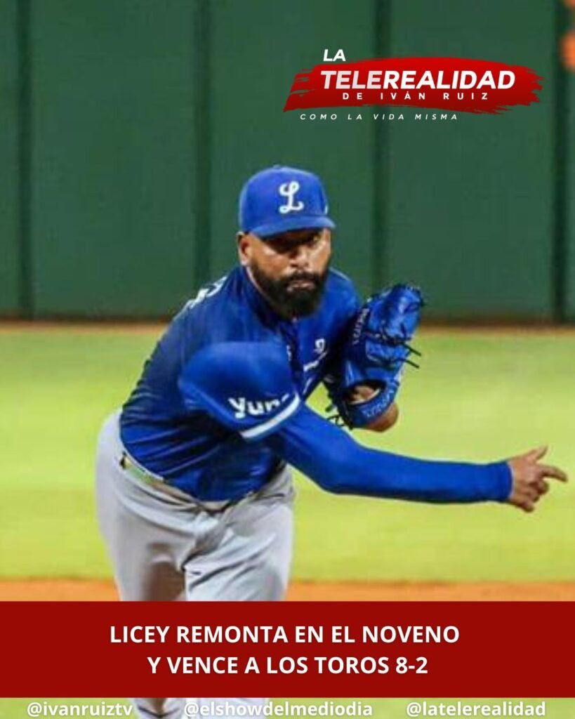 Licey remonta en el noveno y vence a los Toros 8-2